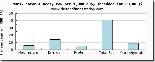 magnesium and nutritional content in coconut meat